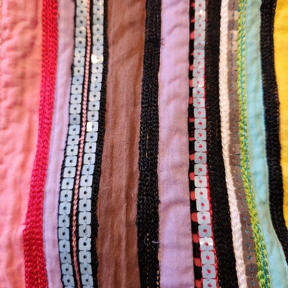 Muse Shift Dress Womens SZ Medium Rainbow Sequins Animal Print Bold Office Artsy - Picture 4 of 5